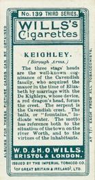 1905 Wills's Borough Arms 3rd Series (Grey) #139 Keighley Back