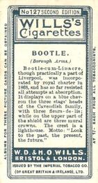 1906 Wills's Borough Arms 3rd Series Second Edition #127 Bootle Back