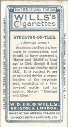 1906 Wills's Borough Arms 3rd Series Second Edition #129 Stockton-on-Tees Back