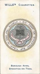 1906 Wills's Borough Arms 3rd Series Second Edition #129 Stockton-on-Tees Front