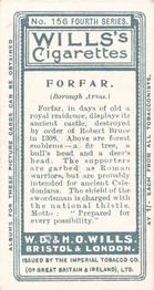 1905 Wills's Borough Arms 4th Series #156 Forfar Back