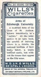 1906 Wills's Borough Arms 1st Series 2nd Edition (1-50) #35 Edinburgh University Back