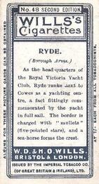 1906 Wills's Borough Arms 1st Series 2nd Edition (1-50) #48 Ryde Back