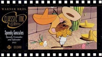 1996 Upper Deck All Time Toons - Classic Ink Cels #CI13 Speedy Gonzales / Sylvester Front