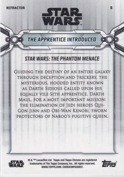 2019 Topps Chrome Star Wars Legacy - Refractor #8 The Apprentice Introduced Back