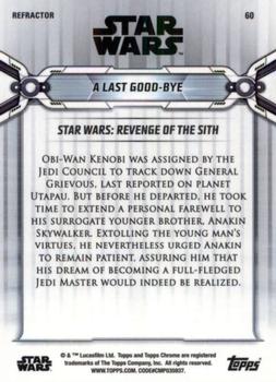 2019 Topps Chrome Star Wars Legacy - Refractor #60 A Last Good-Bye Back