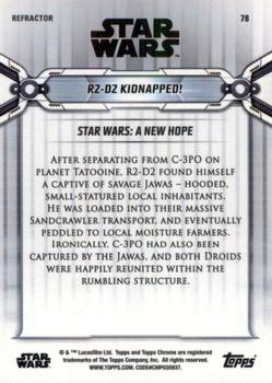 2019 Topps Chrome Star Wars Legacy - Refractor #78 R2-D2 Kidnapped! Back