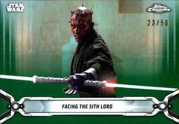 2019 Topps Chrome Star Wars Legacy - Refractor Green #21 Facing the Sith Lord Front