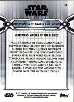 2019 Topps Chrome Star Wars Legacy - Refractor Green #26 The Reunion of Anakin and Padmé Back