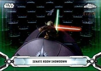 2019 Topps Chrome Star Wars Legacy - Refractor Green #71 Senate Room Showdown Front