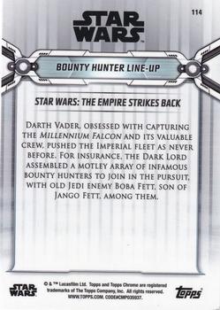 2019 Topps Chrome Star Wars Legacy - Refractor Green #114 Bounty Hunter Line-Up Back
