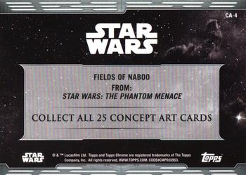 2019 Topps Chrome Star Wars Legacy - Concept Art #CA-4 Fields of Naboo Back