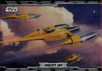 2019 Topps Chrome Star Wars Legacy - Concept Art #CA-7 Naboo Starfighter Front