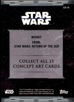 2019 Topps Chrome Star Wars Legacy - Concept Art #CA-10 Wicket Back