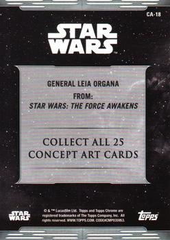 2019 Topps Chrome Star Wars Legacy - Concept Art #CA-18 General Leia Organa Back