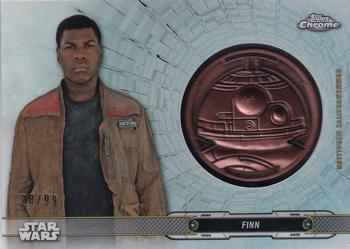 2019 Topps Chrome Star Wars Legacy - Droid Commemorative Medallion Relic #DC-BF Finn / BB-8 Front