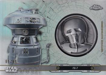 2019 Topps Chrome Star Wars Legacy - Droid Commemorative Medallion Relic #DC-2F FX-7 / 2-1B Front