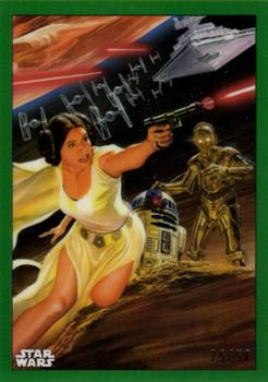 2019 Topps Chrome Star Wars Legacy - Comic Cover Cards Refractor Green #MC-7 Princess Leia Front