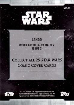2019 Topps Chrome Star Wars Legacy - Comic Cover Cards Refractor Green #MC-11 Lando Back