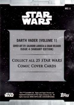 2019 Topps Chrome Star Wars Legacy - Comic Cover Cards Refractor Black #MC-3 Darth Vader (Volume 1) Back
