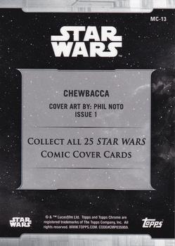 2019 Topps Chrome Star Wars Legacy - Comic Cover Cards Refractor Black #MC-13 Chewbacca Back