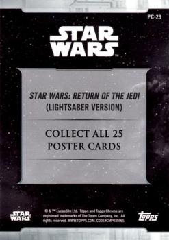 2019 Topps Chrome Star Wars Legacy - Posters Refractor Black #PC-23 Star Wars: Return of the Jedi (Lightsaber Version) Back