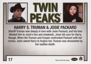 2019 Rittenhouse Twin Peaks Archives #17 Harry S. Truman / Josie Packard Back