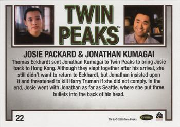2019 Rittenhouse Twin Peaks Archives #22 Josie Packard / Jonathan Kumagai Back
