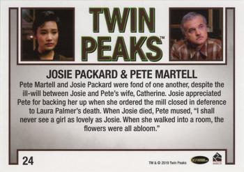 2019 Rittenhouse Twin Peaks Archives #24 Josie Packard / Pete Martell Back