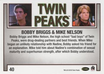 2019 Rittenhouse Twin Peaks Archives #40 Bobby Briggs / Mike Nelson Back