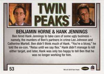 2019 Rittenhouse Twin Peaks Archives #53 Benjamin Horne / Hank Jennings Back