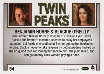 2019 Rittenhouse Twin Peaks Archives #54 Benjamin Horne / Blackie O'Reilly Back