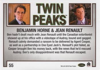 2019 Rittenhouse Twin Peaks Archives #55 Benjamin Horne / Jean Renault Back