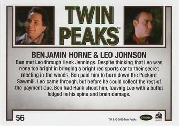 2019 Rittenhouse Twin Peaks Archives #56 Benjamin Horne / Leo Johnson Back