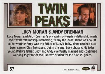 2019 Rittenhouse Twin Peaks Archives #57 Lucy Moran / Andy Brennan Back