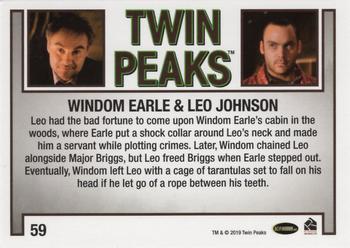 2019 Rittenhouse Twin Peaks Archives #59 Windom Earle / Leo Johnson Back