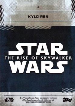 2019 Topps Star Wars: The Rise of Skywalker #4 Kylo Ren Back