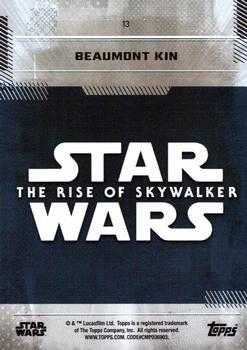 2019 Topps Star Wars: The Rise of Skywalker #13 Beaumont Kin Back