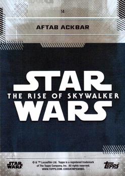 2019 Topps Star Wars: The Rise of Skywalker #14 Aftab Ackbar Back
