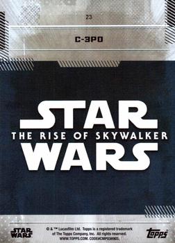 2019 Topps Star Wars: The Rise of Skywalker #23 C-3PO Back