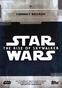 2019 Topps Star Wars: The Rise of Skywalker #28 Tommet Sozach Back