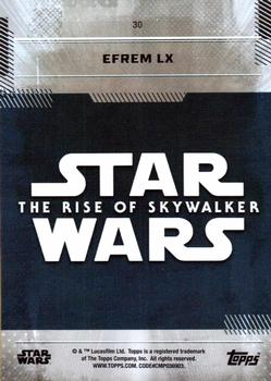 2019 Topps Star Wars: The Rise of Skywalker #30 Efrem LX Back