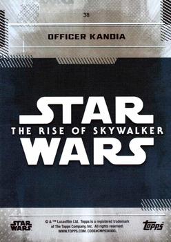 2019 Topps Star Wars: The Rise of Skywalker #38 Officer Kandia Back