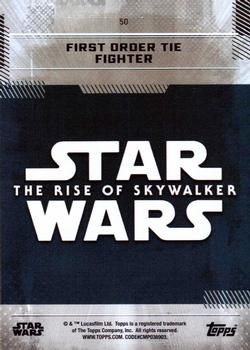 2019 Topps Star Wars: The Rise of Skywalker #50 First Order TIE Fighter Back
