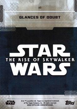 2019 Topps Star Wars: The Rise of Skywalker #60 Glances of Doubt Back