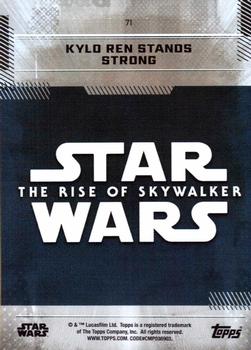 2019 Topps Star Wars: The Rise of Skywalker #71 Kylo Ren Stands Strong Back