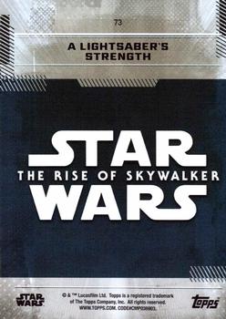 2019 Topps Star Wars: The Rise of Skywalker #73 A Lightsaber's Strength Back