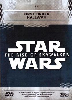 2019 Topps Star Wars: The Rise of Skywalker #88 First Order Hallway Back