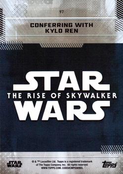2019 Topps Star Wars: The Rise of Skywalker #97 Conferring with Kylo Ren Back