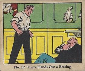 1937 Johnson Candy Dick Tracy (R41) #12 Tracy Hands Out a Beating Front